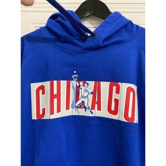 Chicago Cubs Blue Baseballism Hoodie Sweatshirt Size XL - Picture 2 of 8